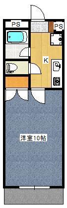 ビバーチェI(1K/1階)の間取り写真