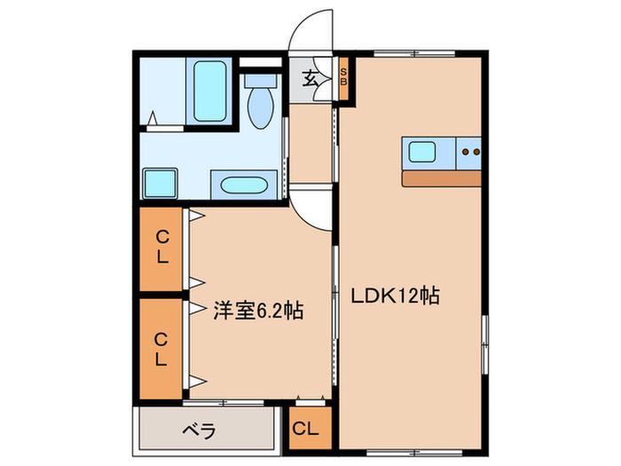 レジェンドその(1LDK/2階)の間取り写真
