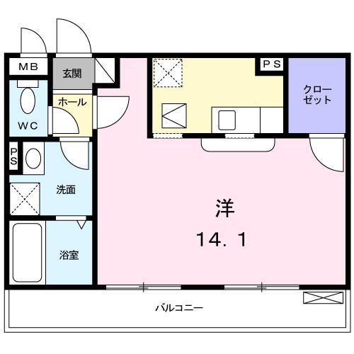 東急田園都市線 つきみ野駅 徒歩20分 2階建 築17年(ワンルーム/1階)の間取り写真