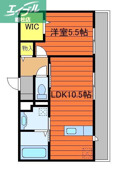 アヴァンスII(1LDK/3階)の間取り写真