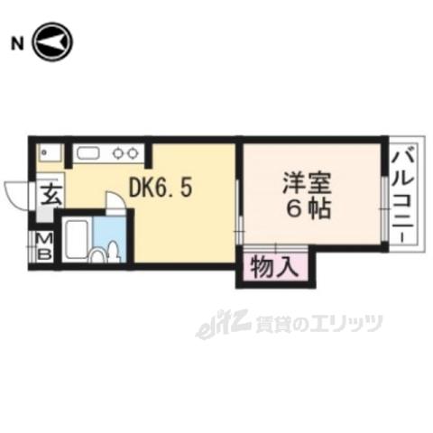ヴィラエスポワール(1K/3階)の間取り写真