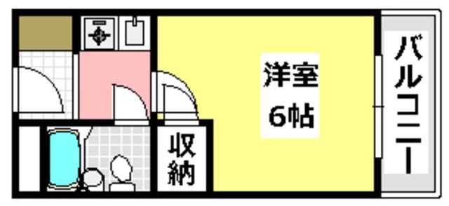 アンフィニィ・西河原(1K/1階)の間取り写真