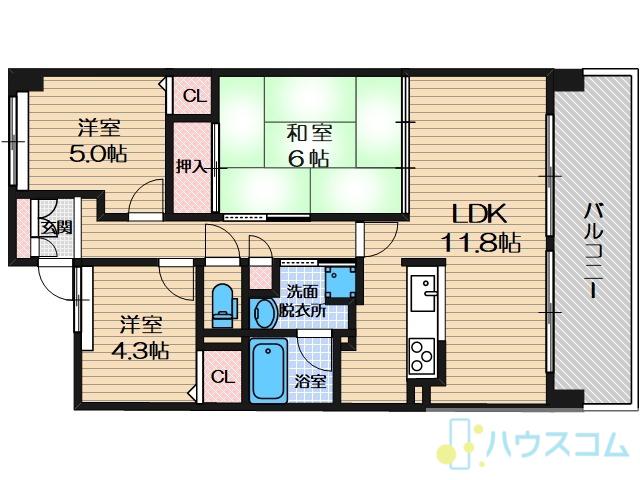 MINOO HILLS(3LDK/4階)の間取り写真
