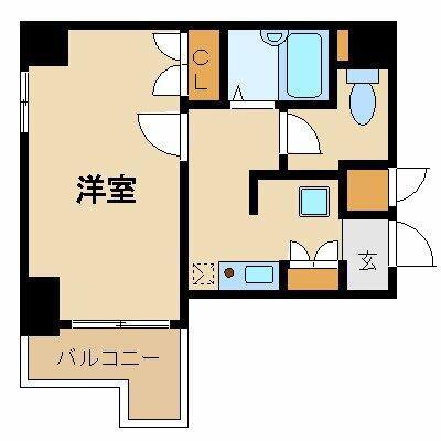 ヴェルステージ茅場町(1K/5階)の間取り写真