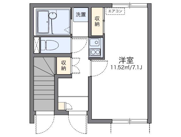 レオネクスト春日ヶ丘荘(1K/1階)の間取り写真
