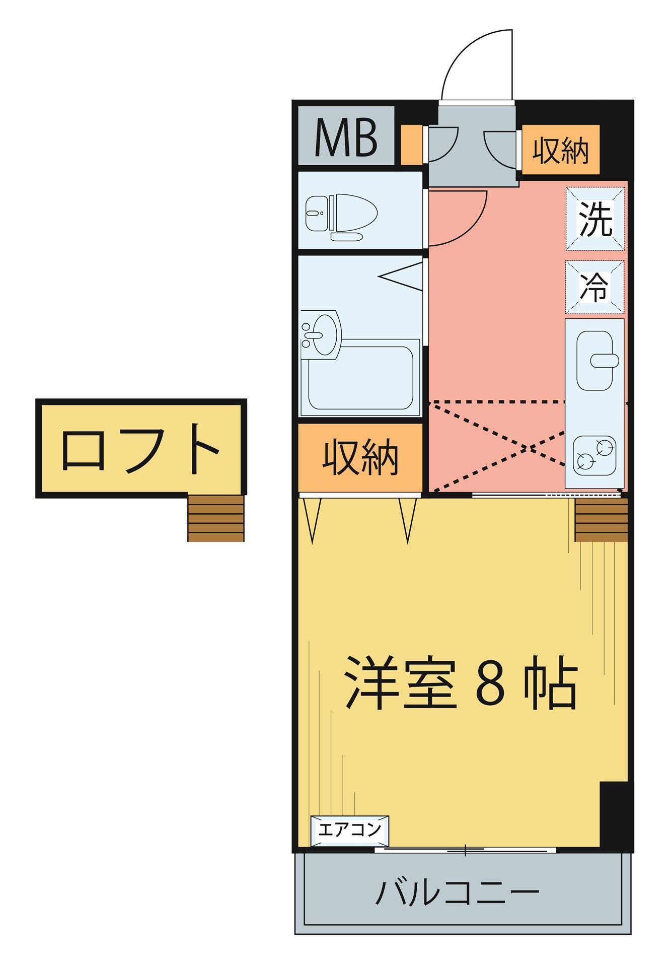 ラ・フランスマンション本町(1K/5階)の間取り写真