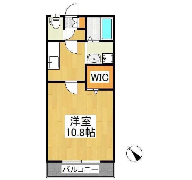 JR久大本線 御井駅 徒歩24分 3階建 築22年(1K/2階)の間取り写真