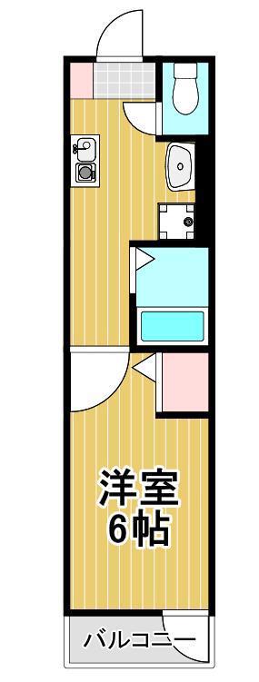 MELDIA千住元町(1K/1階)の間取り写真