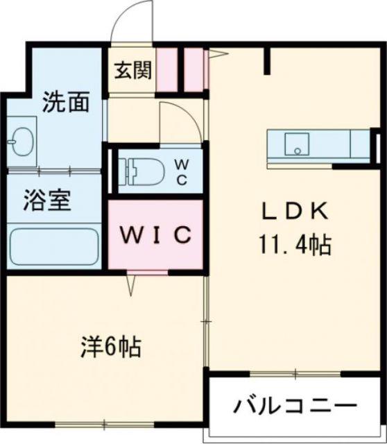 NEW PIAZZA(1LDK/3階)の間取り写真