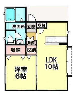 セントレジス(1LDK/1階)の間取り写真