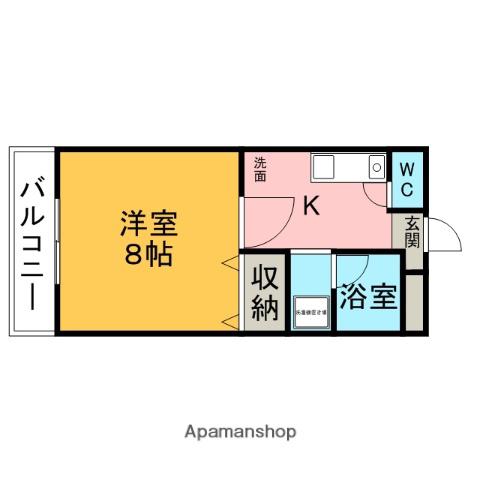 カレッジホームAYA(1K/3階)の間取り写真