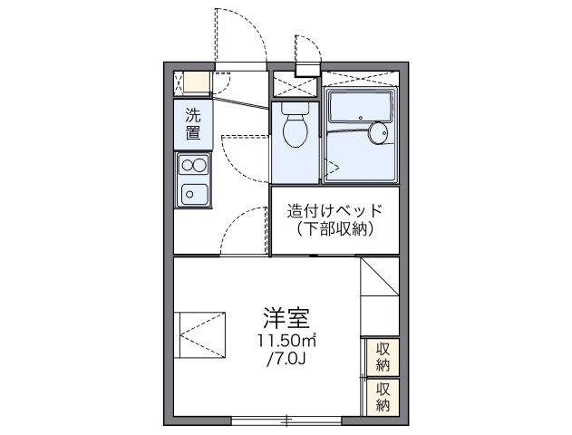 レオパレスMARUKITAII(1K/1階)の間取り写真