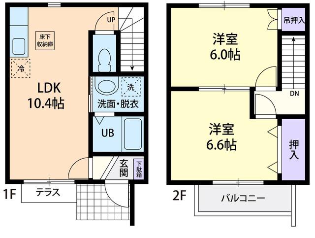 ELVITA諧(2LDK/1階)の間取り写真