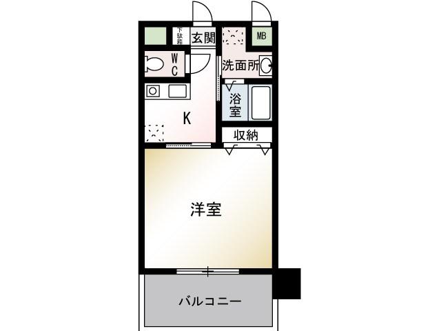 レザン ヴェルジェ(1K/3階)の間取り写真