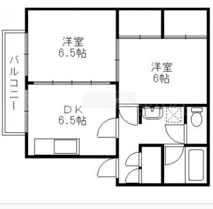 リポーズM(2DK/2階)の間取り写真