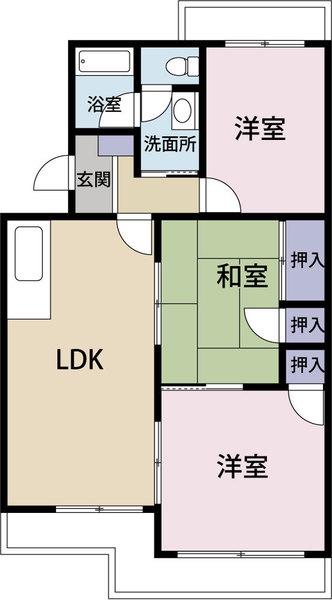 グレイス参番館(3LDK/1階)の間取り写真