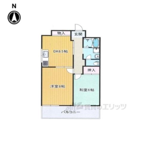 サンクレスト(2DK/1階)の間取り写真