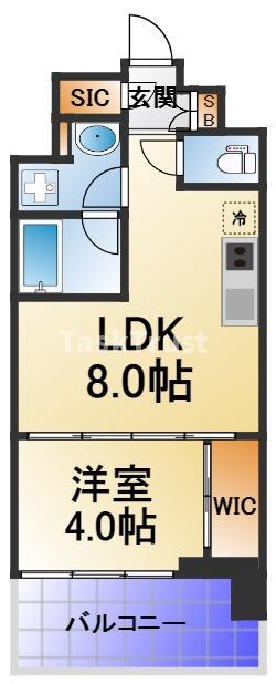 ブエナビスタ梅田ノース(1LDK/3階)の間取り写真
