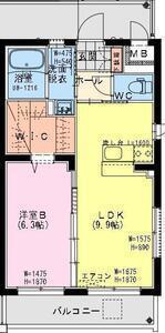 シャトレ末広(1LDK/5階)の間取り写真