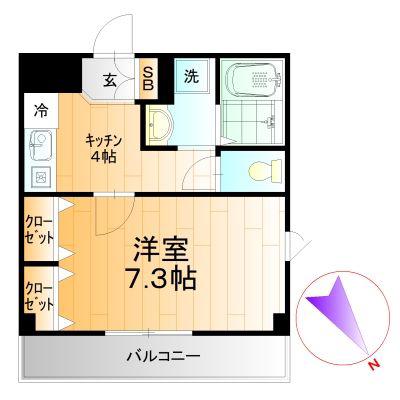 高島平コロナハイツ(1K/1階)の間取り写真