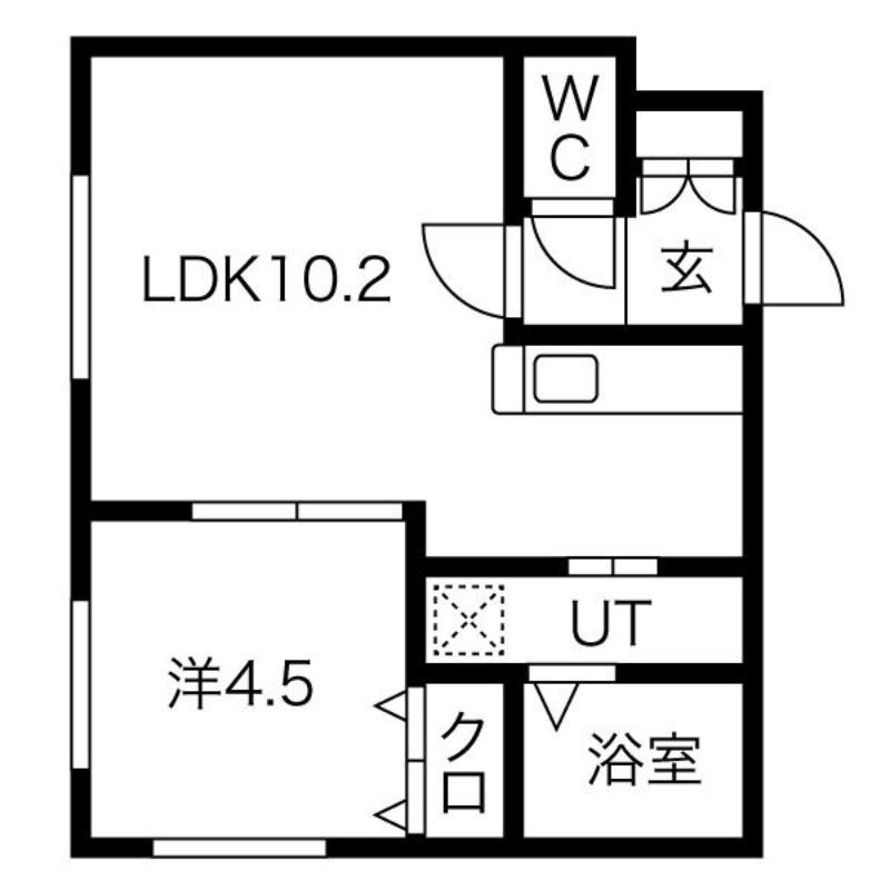 リヴェール澄川(1LDK/3階)の間取り写真
