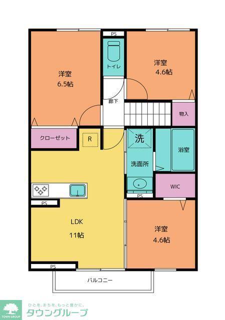 グリーンパレス(2LDK/1階)の間取り写真