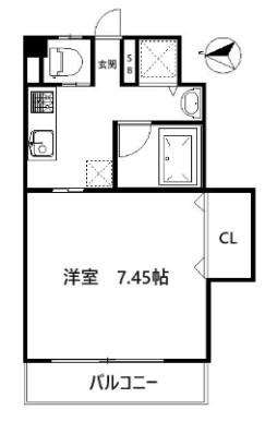 三和中野(1K/1階)の間取り写真
