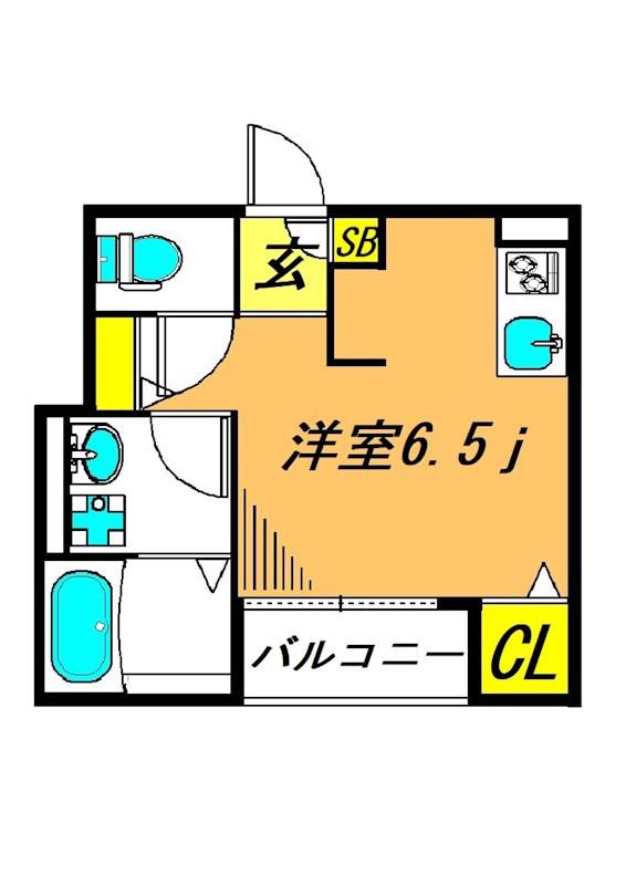 フォルタナータ(ワンルーム/3階)の間取り写真