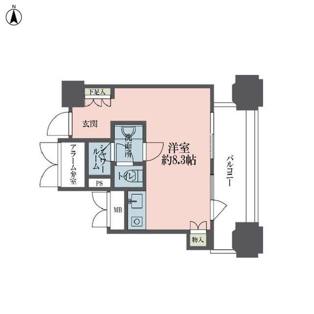 ルネ新宿御苑タワー(ワンルーム/7階)の間取り写真