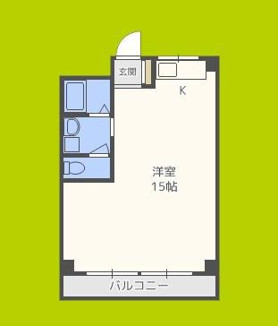 レジデンス鶴美(ワンルーム/3階)の間取り写真