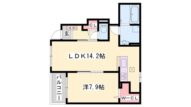 ダンディライオンIII-A(1LDK/1階)の間取り写真