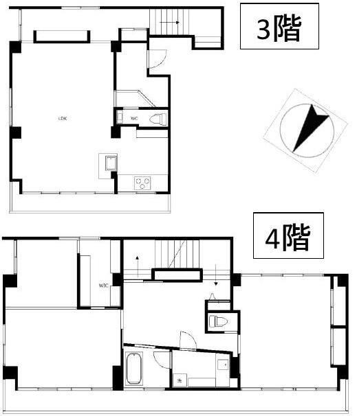 矢ノ倉ハイツ(2LDK/3階)の間取り写真