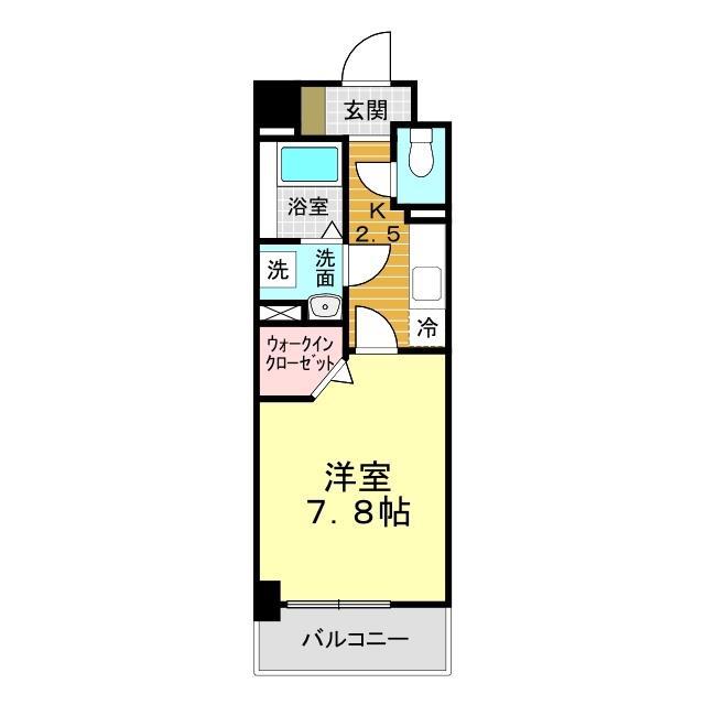 ニュー和ハイツ(1K/5階)の間取り写真