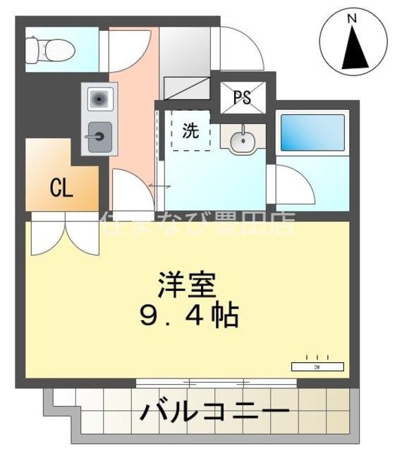 アーバンフィールI(1K/7階)の間取り写真