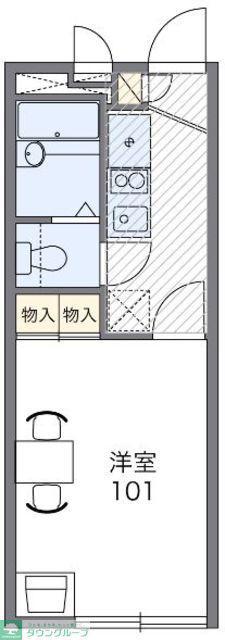 レオパレスはぴしも(1K/2階)の間取り写真