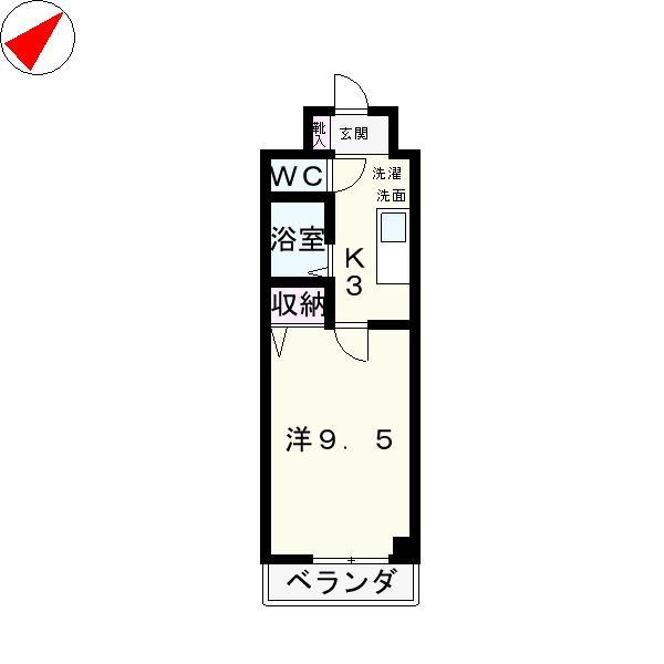 MY・LY・ANE(1K/6階)の間取り写真