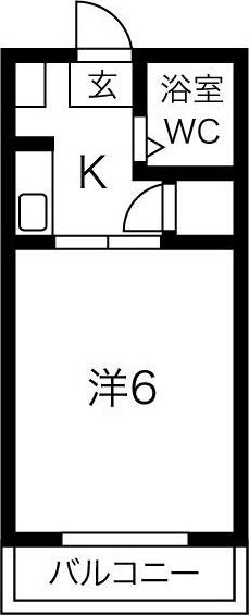 パーセル(1K/1階)の間取り写真