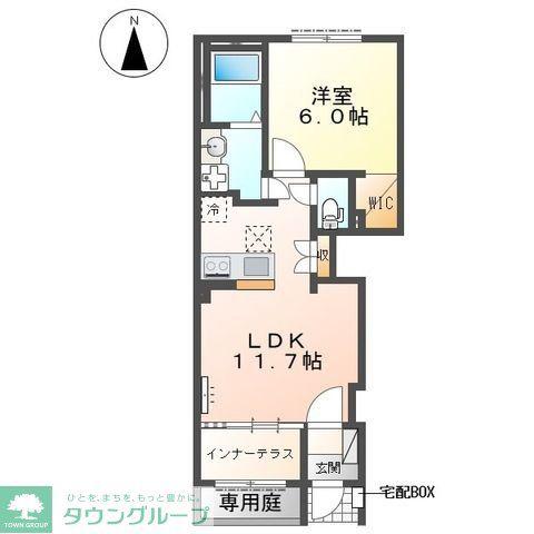 エテルナ(1LDK/1階)の間取り写真