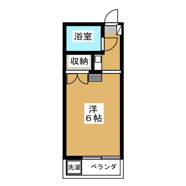クローバーハウス(1K/1階)の間取り写真