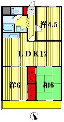 リアライズ新松戸(3LDK/3階)の間取り写真