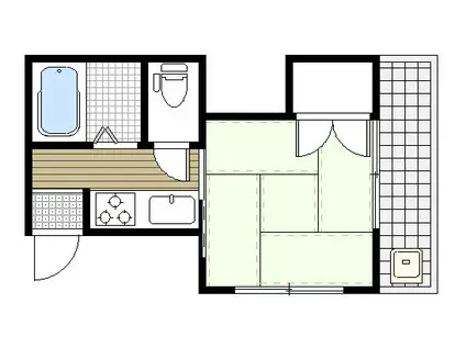 ハイツチハル(1K/3階)の間取り写真
