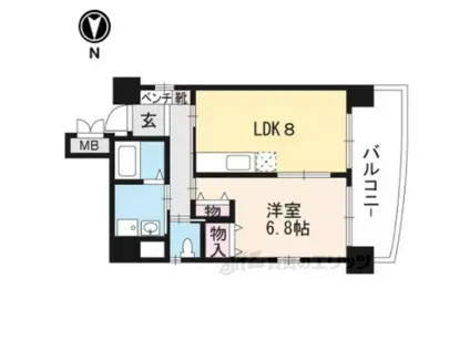 レスペクテ(1DK/5階)の間取り写真