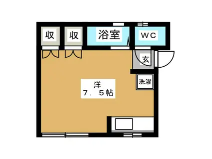 ハイム船橋(ワンルーム/2階)の間取り写真