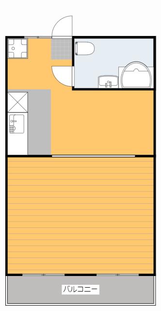 A.APARTMENT(ワンルーム/2階)の間取り写真