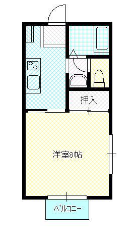 メゾンドエトワール(1K/2階)の間取り写真
