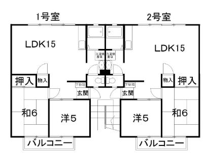 ソレイユ柳瀬(2LDK/2階)の間取り写真