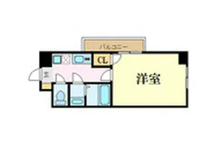 ステージルビーグラス(1K/3階)の間取り写真