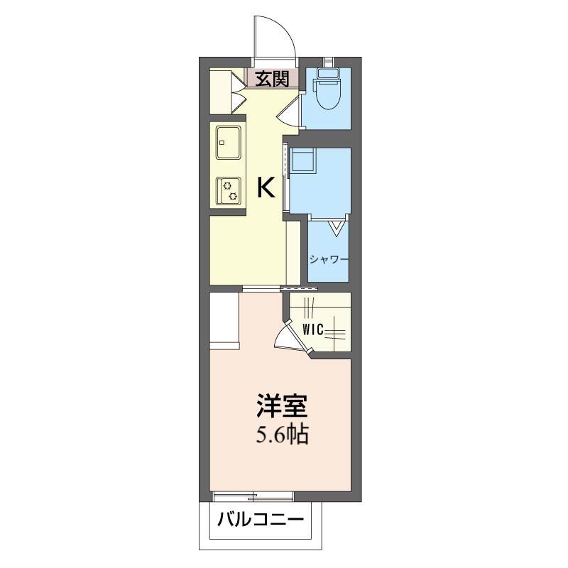 シェソワ阿佐ヶ谷(1K/2階)の間取り写真