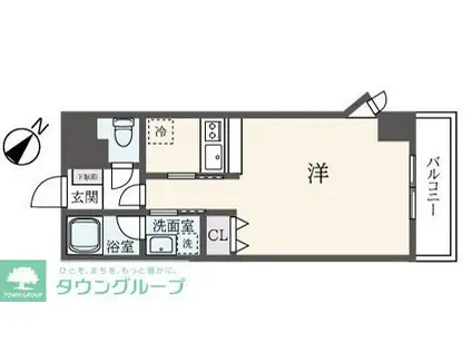 フェルテ高波(1K/4階)の間取り写真