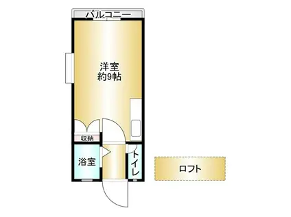 シティベールコスモス(ワンルーム/2階)の間取り写真